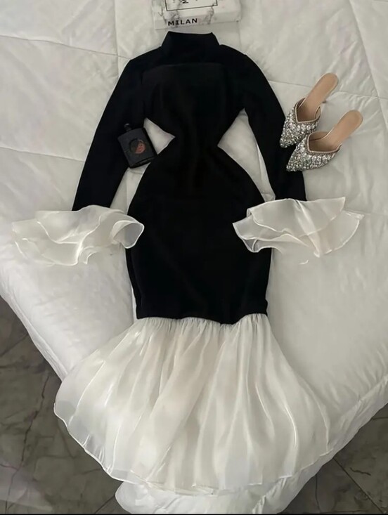 Dresses & Skirts - Ladies Elegant, Exquisite, Easy, Small Stand-Up Collar, Slim Waist